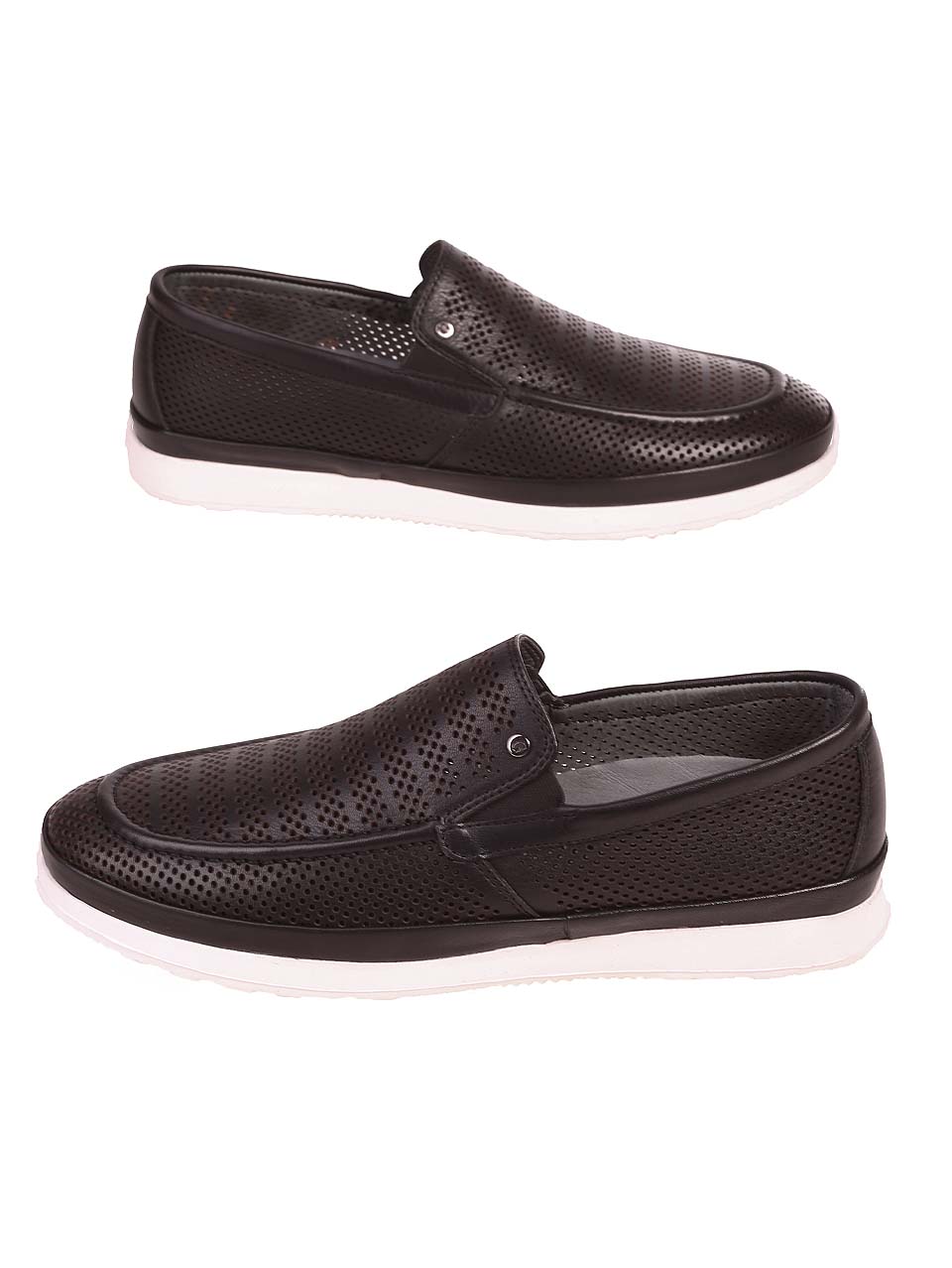 Ежедневни мъжки обувки от естествена кожа 7AT-24356 black