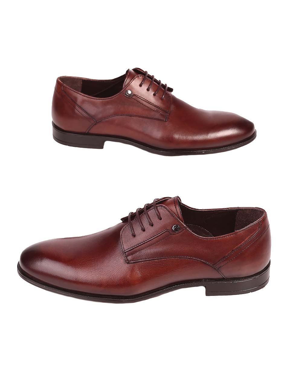 Елегантни мъжки обувки от естествена кожа 7AT-24369 brown