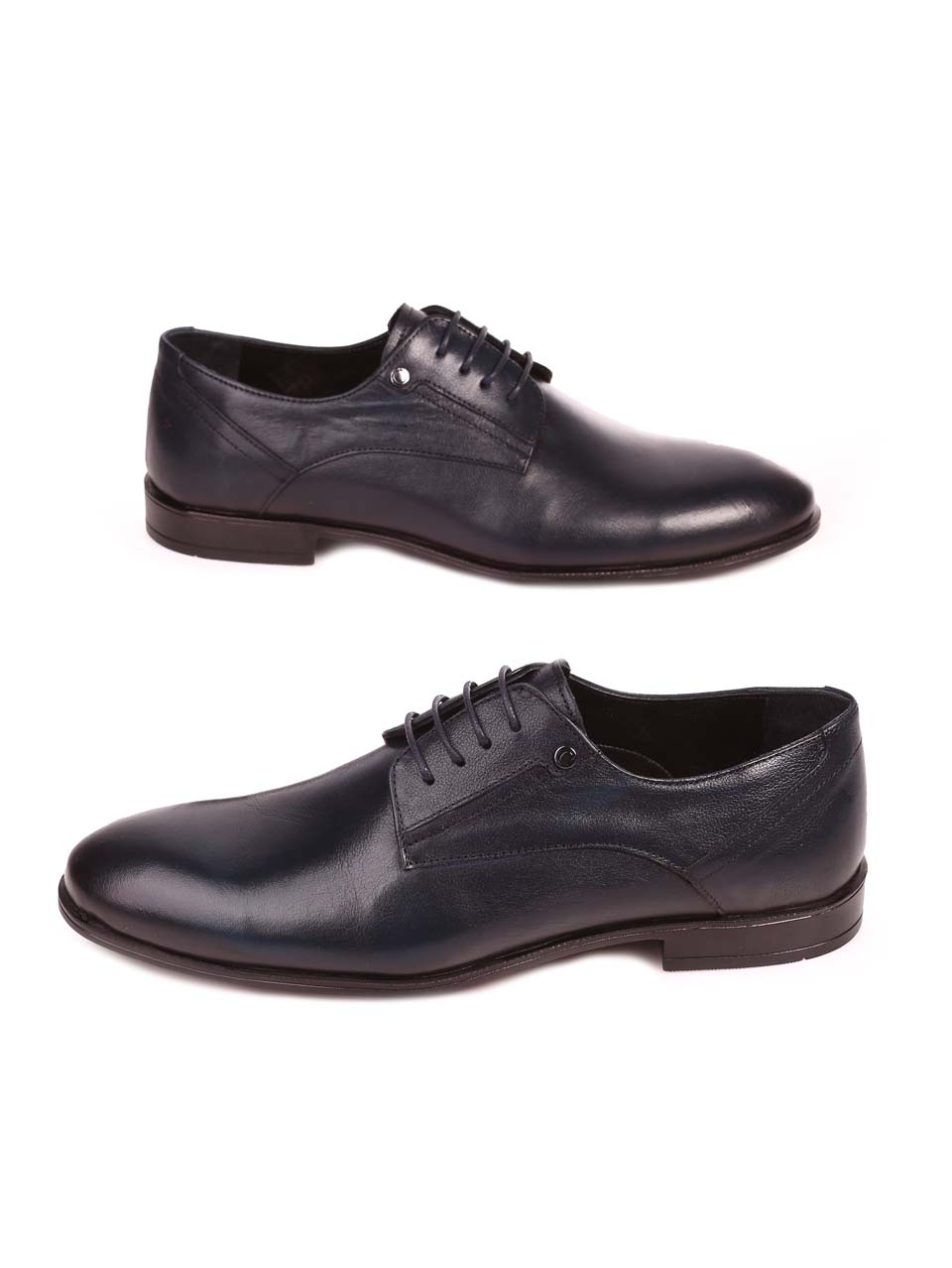 Елегантни мъжки обувки от естествена кожа 7AT-24369 navy