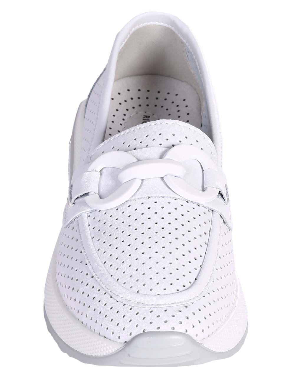 Комфортни дамски обувки от естествена кожа в бяло 3AF-24242 white