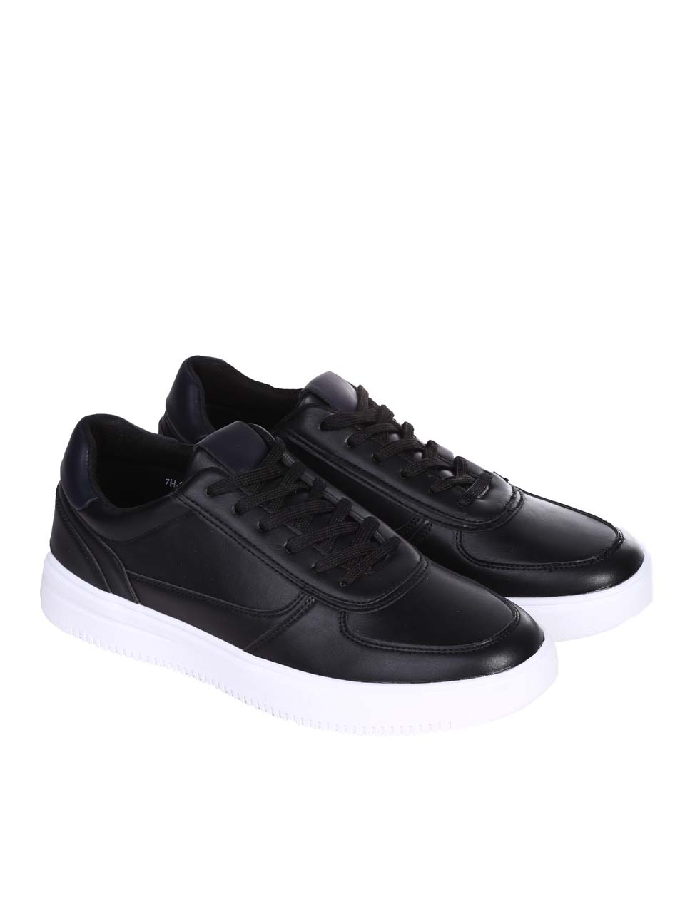 Ежедневни мъжки комфортни обувки в черно 7H-24192 black
