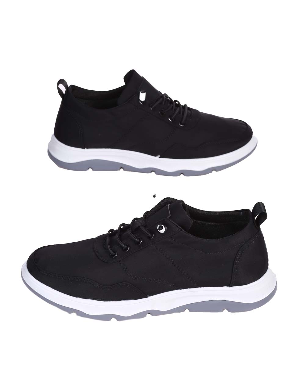 Ежедневни мъжки комфортни обувки в черно 7H-24189 black