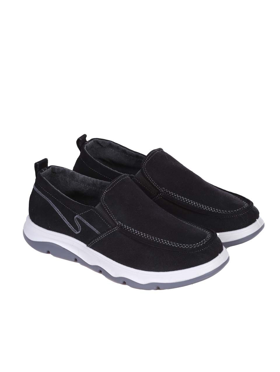 Ежедневни мъжки обувки в черно 7H-24188 black