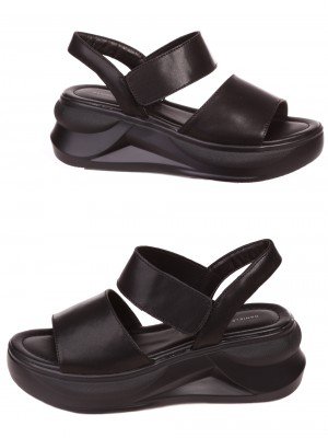 Ежедневни дамски сандали на платформа в черно 4AF-24168 black (22188) 