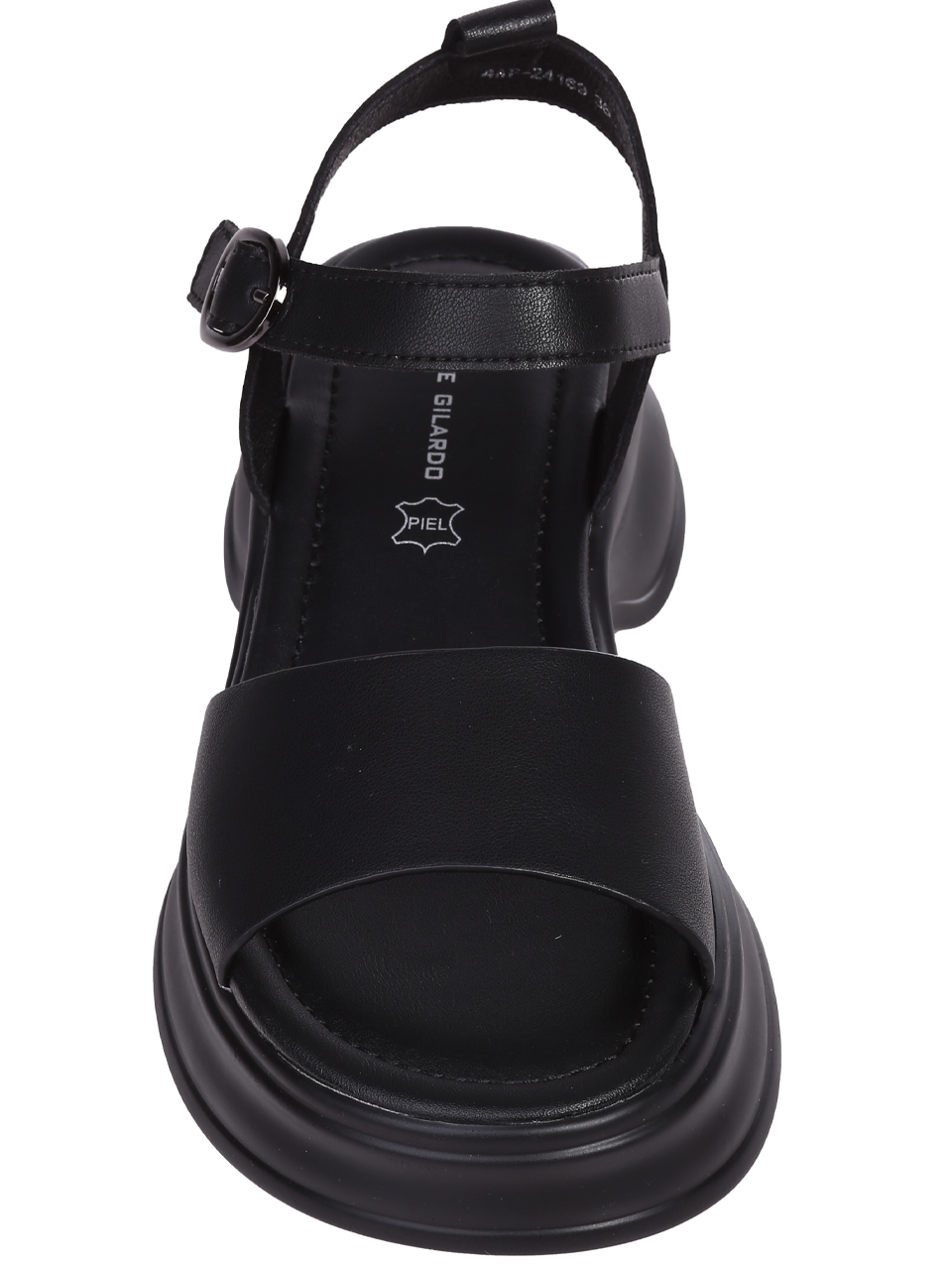 Ежедневни дамски сандали на платформа в черно 4AF-24169 black