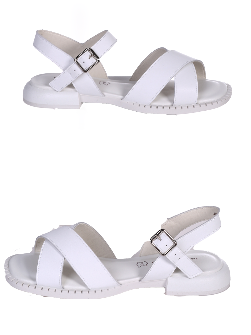 Ежедневни дамски сандали в бяло 4AF-24172 white
