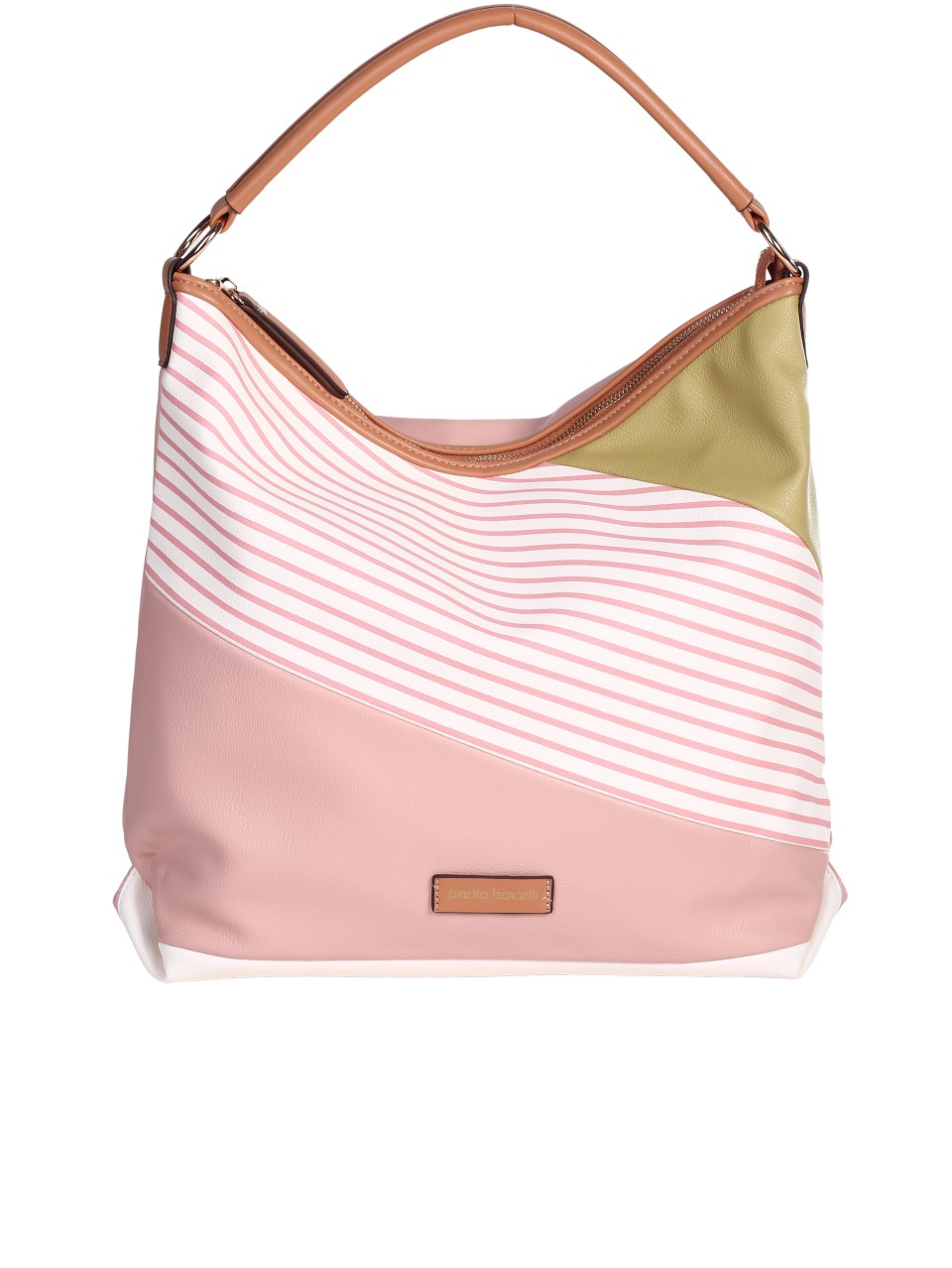 Ежедневна дамска чанта в розово/зелен цвят 9Q-24263 pink