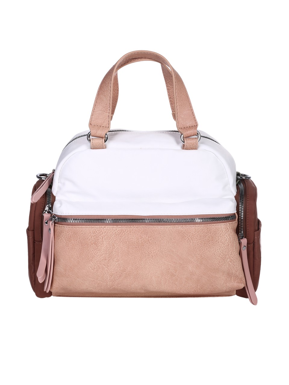 Ежедневна дамска чанта тип сак в бял/бежов цвят 9Q-24279 beige
