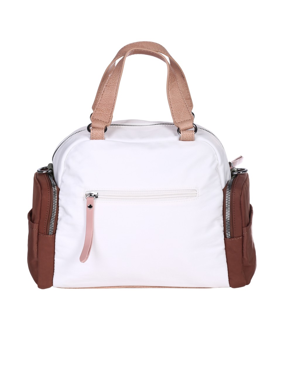 Ежедневна дамска чанта тип сак в бял/бежов цвят 9Q-24279 beige
