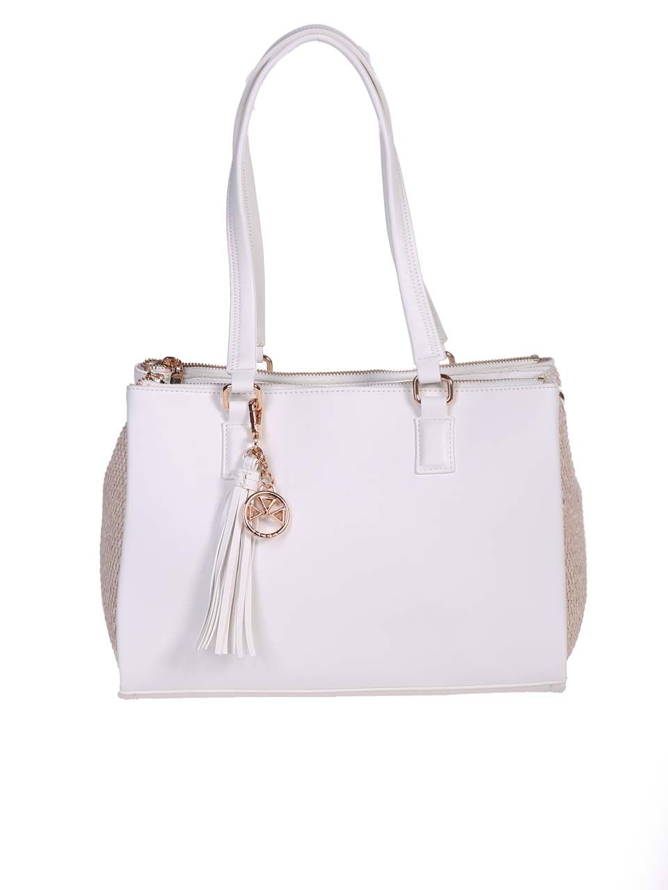 Елегантна дамска чанта в бяло 9Q-24285 white