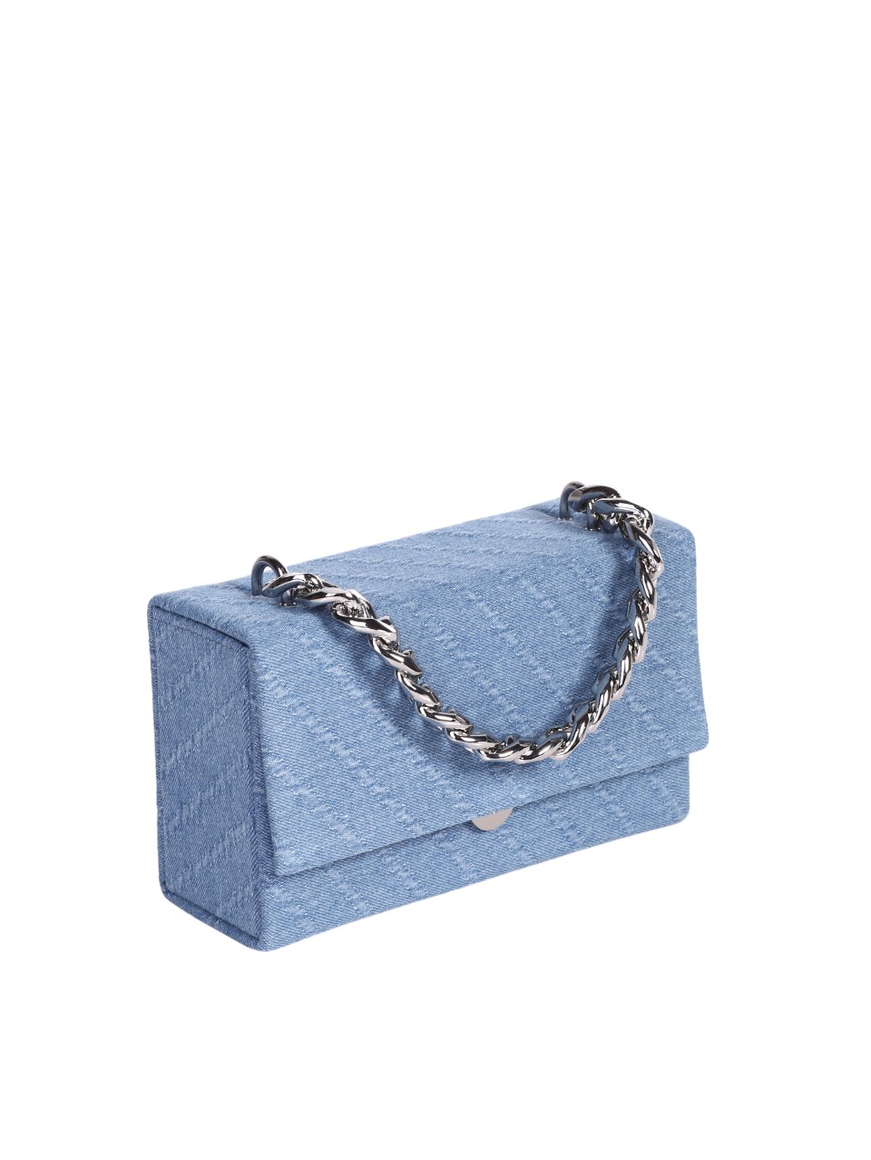 Елегантна дамска чанта тип клъч в цвят деним 9AG-24254 jeans