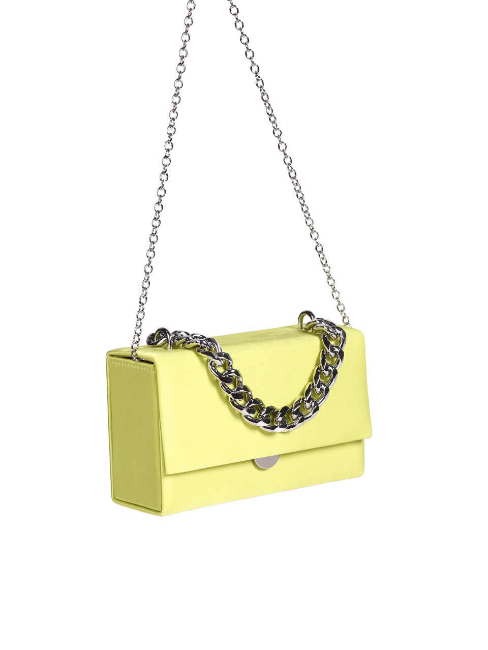 Елегантна дамска чанта тип клъч в жълто 9AG-24254 lime