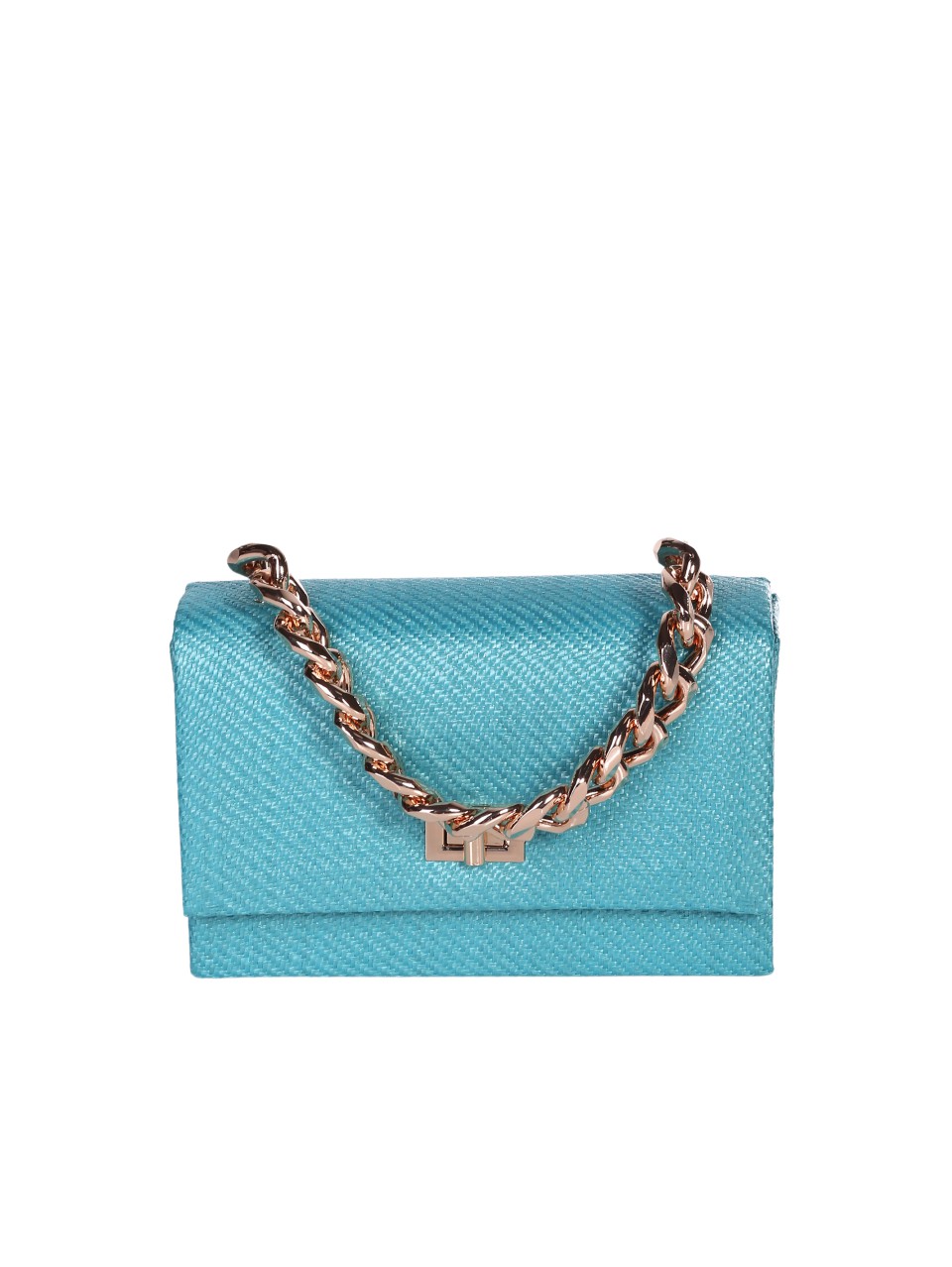 Елегантна дамска чанта тип клъч в цвят тюркоаз 9AG-24255 teal/turquoise