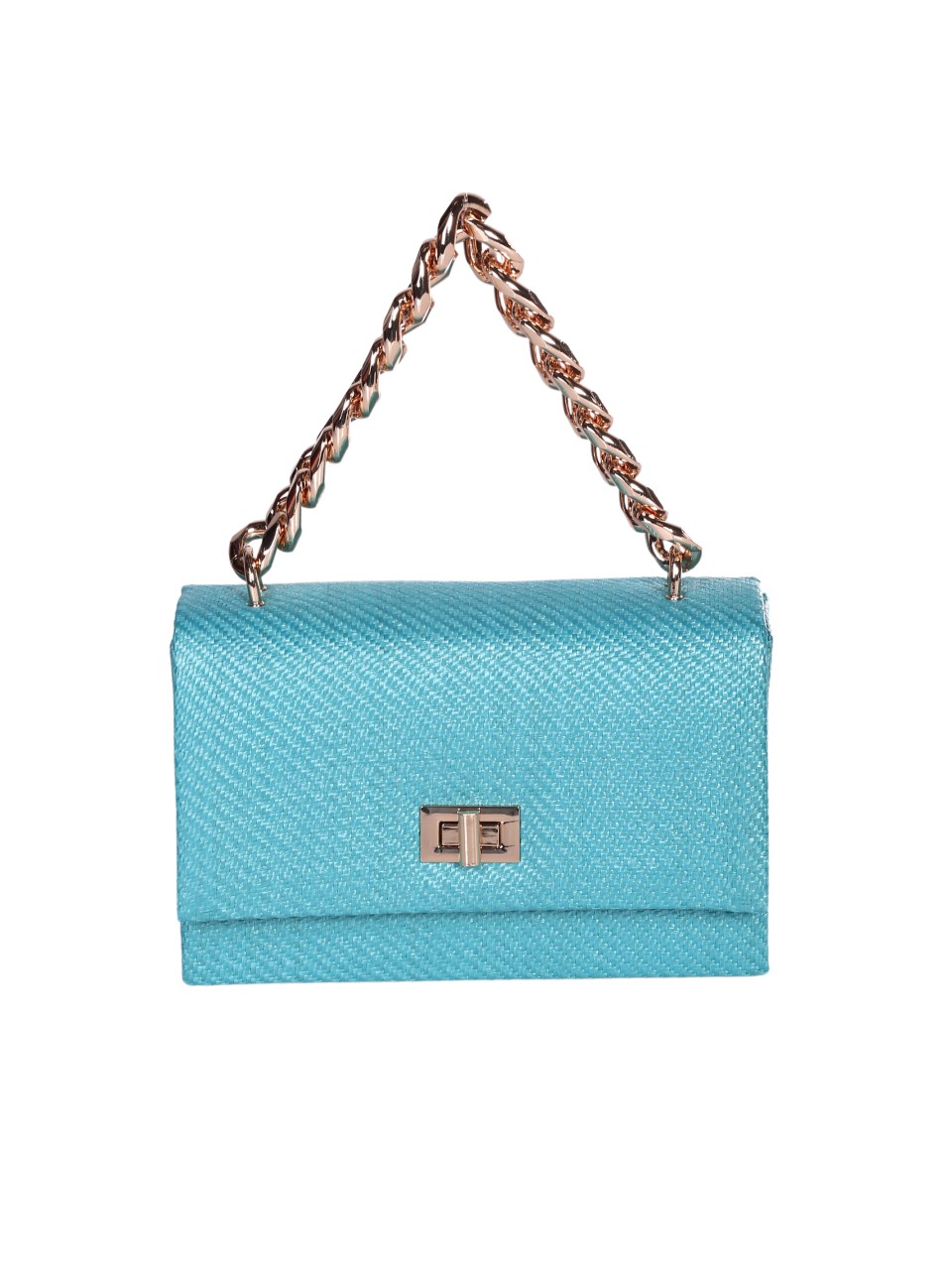 Елегантна дамска чанта тип клъч в цвят тюркоаз 9AG-24255 teal/turquoise