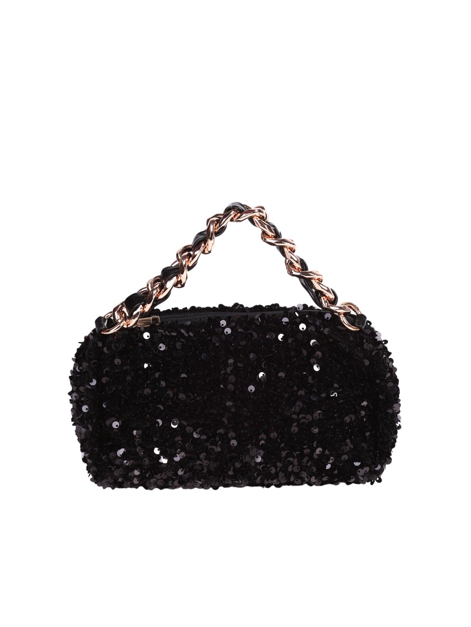 Елегантан дамска чанта с пейети в черно 9AG-24256 black