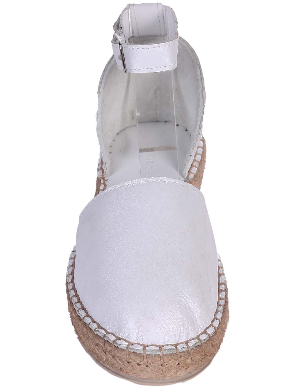 Ежедневни дамски обувки от естествена кожа  в бяло 3AT-24349 white