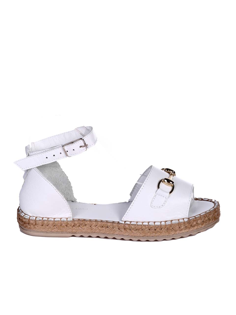 Ежедневни дамски сандали от естествена кожа в бяло 4AT-24351 white