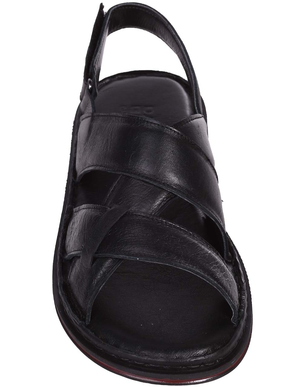 Ежедневни мъжки сандали от естествена кожа в черно 8AT-24401 black