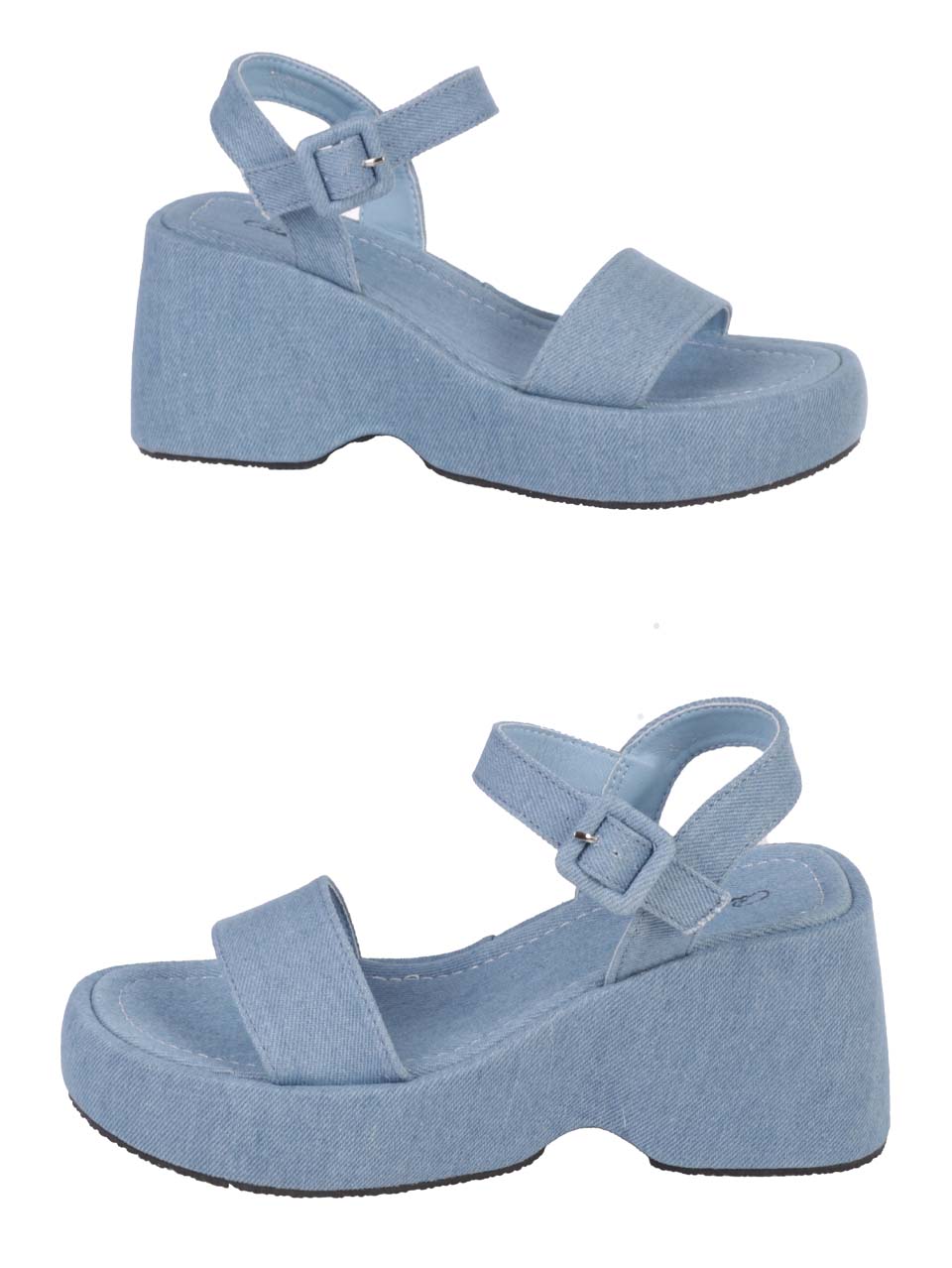 Ежедневни дамски сандали на платформа в синьо 4H-24178 lt.blue