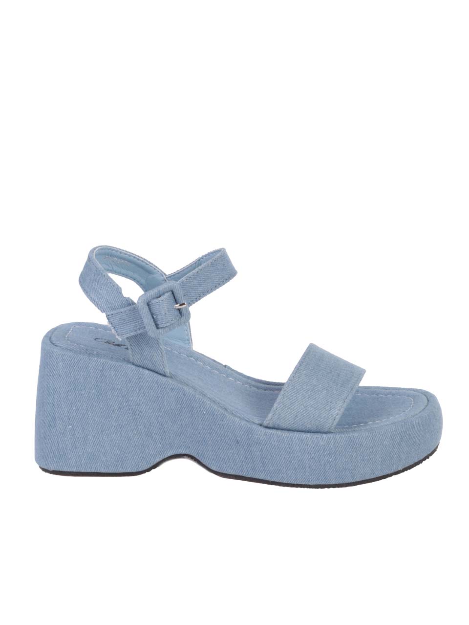 Ежедневни дамски сандали на платформа в синьо 4H-24178 lt.blue