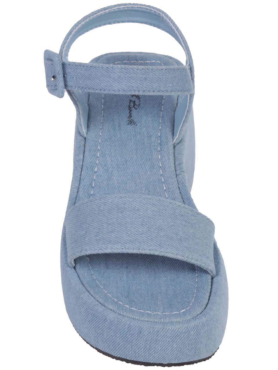 Ежедневни дамски сандали на платформа в синьо 4H-24178 lt.blue