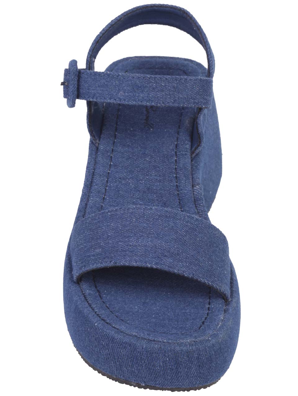 Ежеднeвни дамски сандали на платформа в синьо 4H-24178 dk.blue