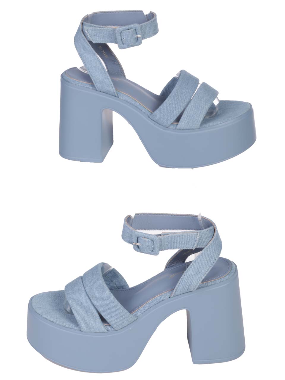 Ежеднвни дамски сандали на ток в синьо 4H-24195 lt.blue