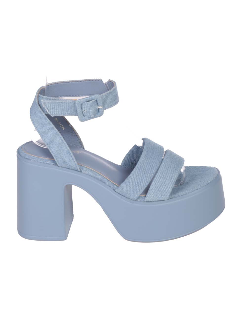 Ежеднвни дамски сандали на ток в синьо 4H-24195 lt.blue