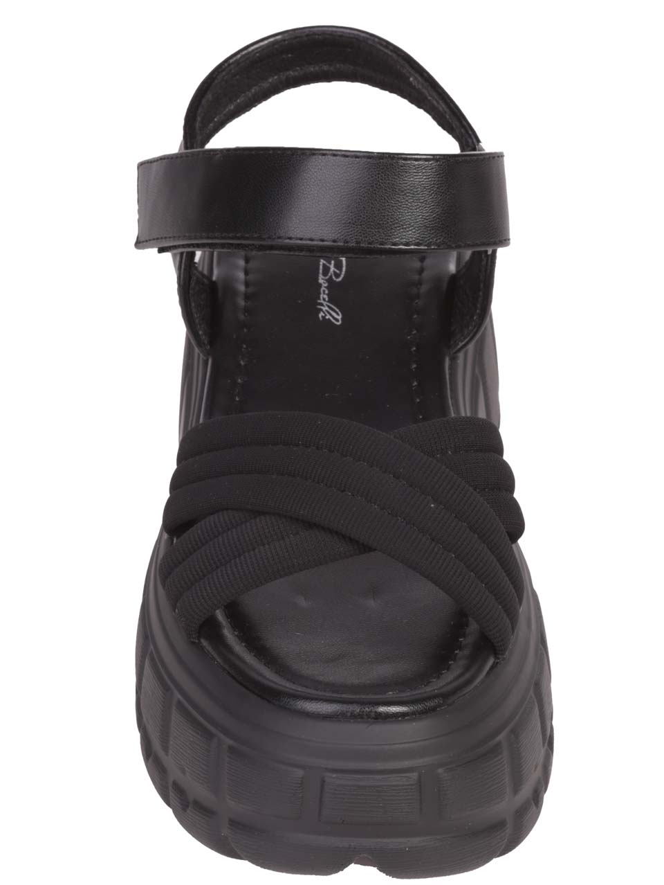Ежедневни дамски сандали на платформа в черно 4H-24203 black
