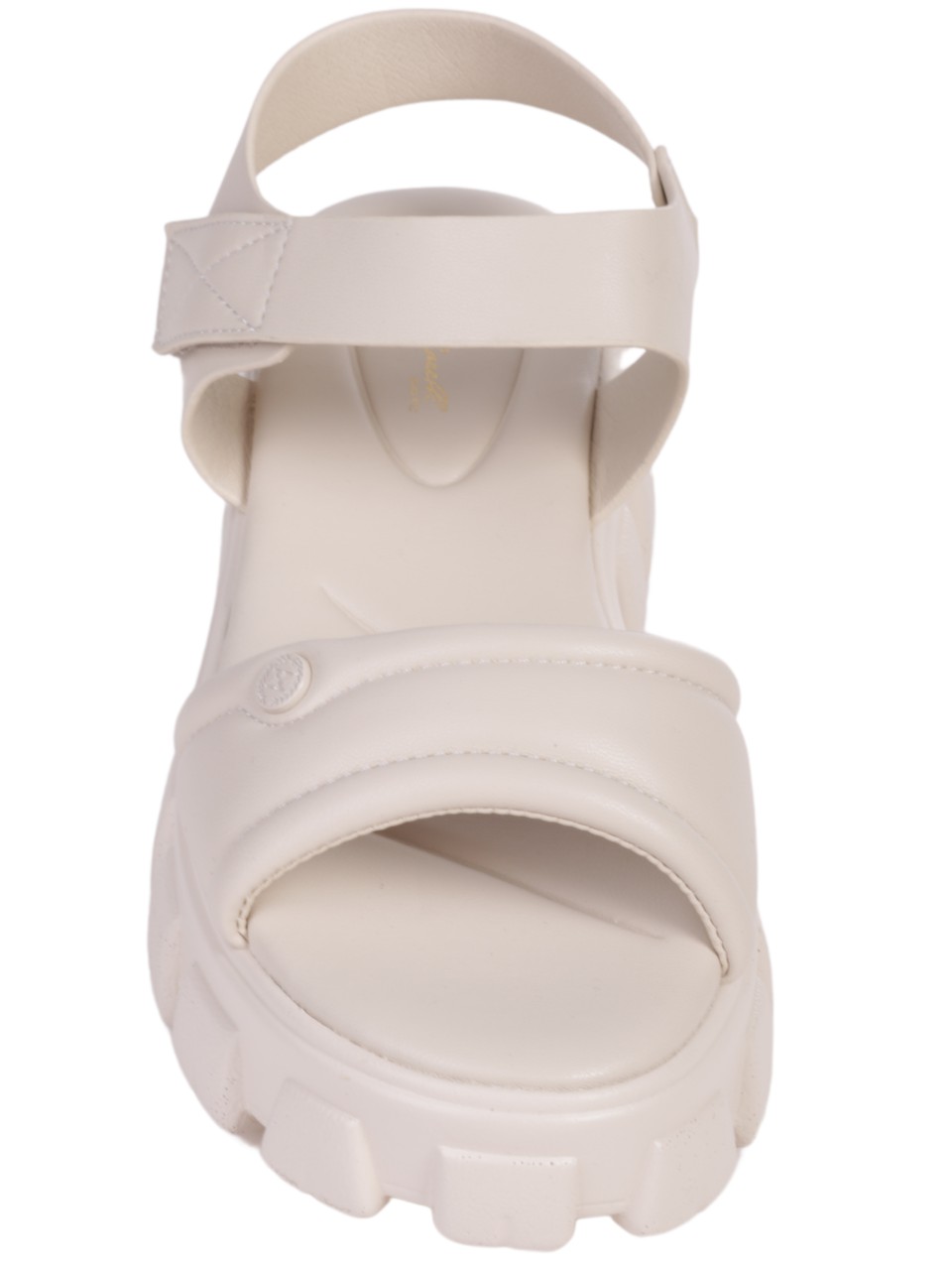 Ежедневни дамски сандали на платформа в бежово 4H-24314 dk.beige