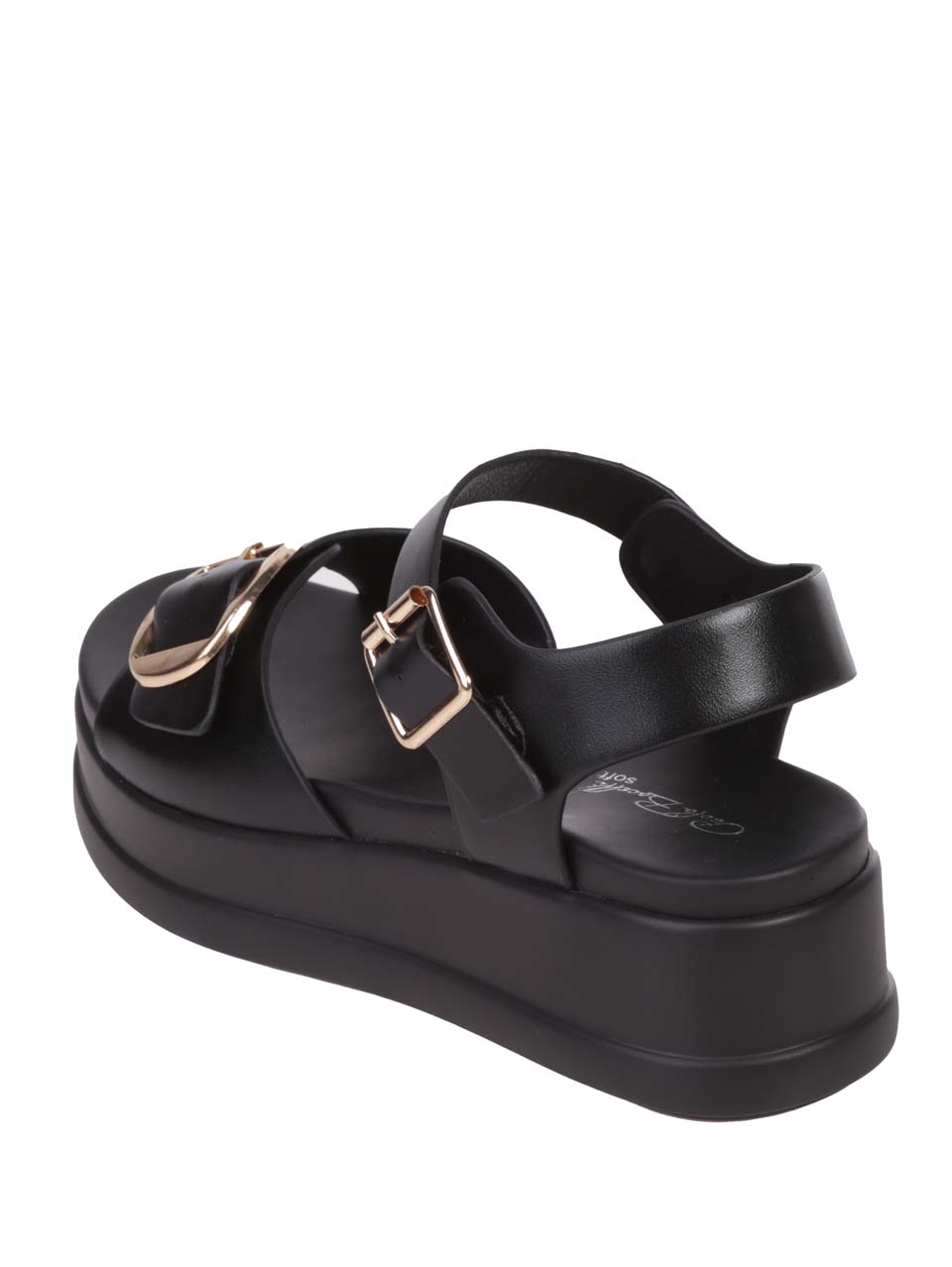 Ежедневни дамски сандали на платформа в черно 4H-24318 black