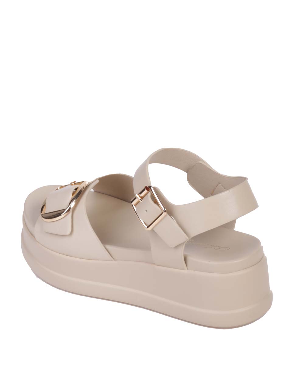 Ежедневни дамски сандали на платформа в бежово 4H-24318 beige