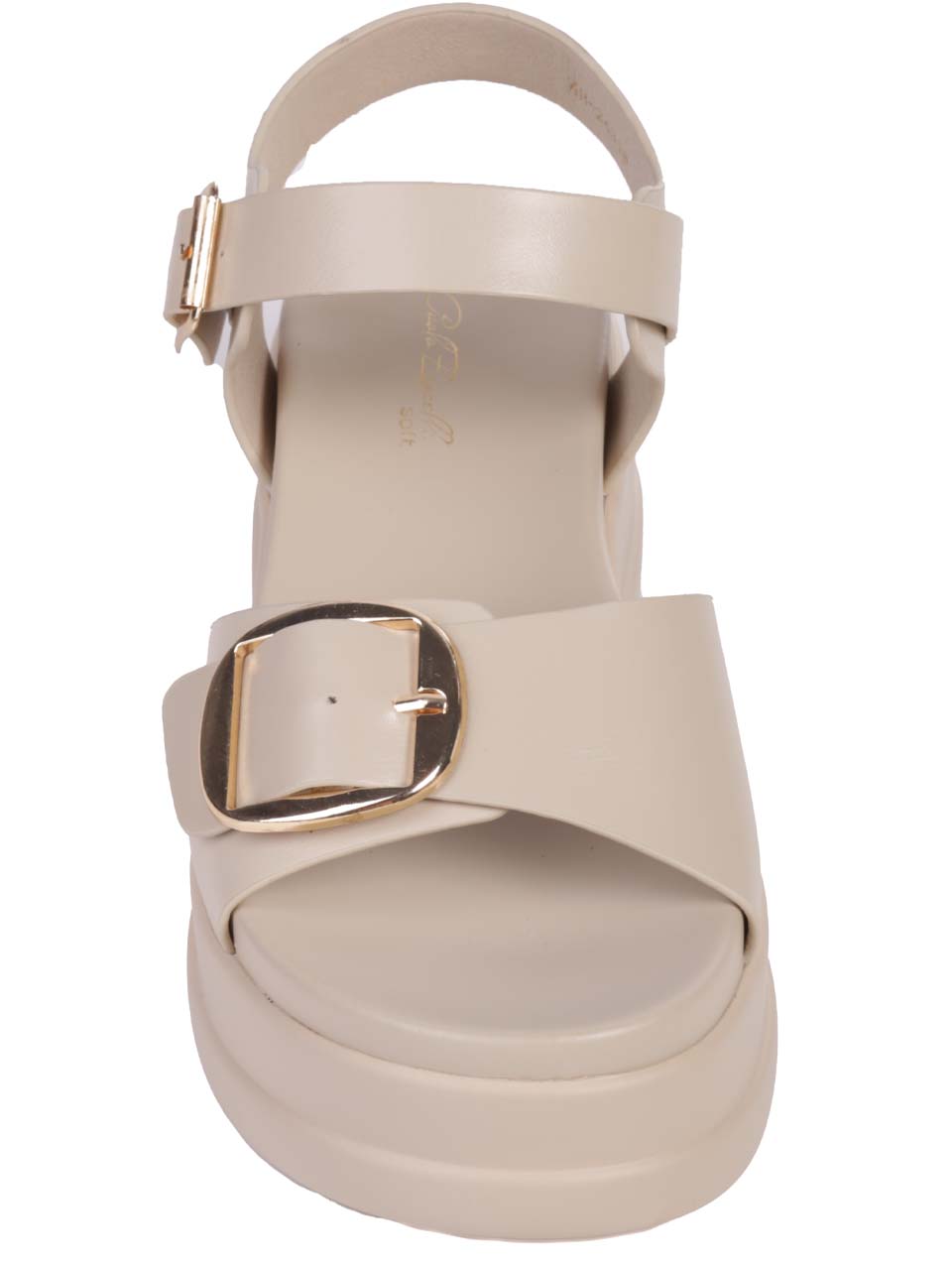 Ежедневни дамски сандали на платформа в бежово 4H-24318 beige
