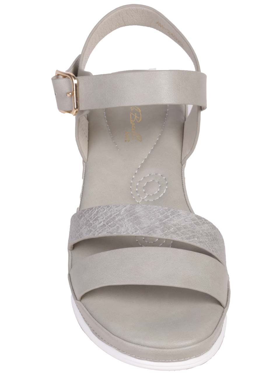 Ежедневни дамски сандали на платформа в сив цвят 4H-24323 grey