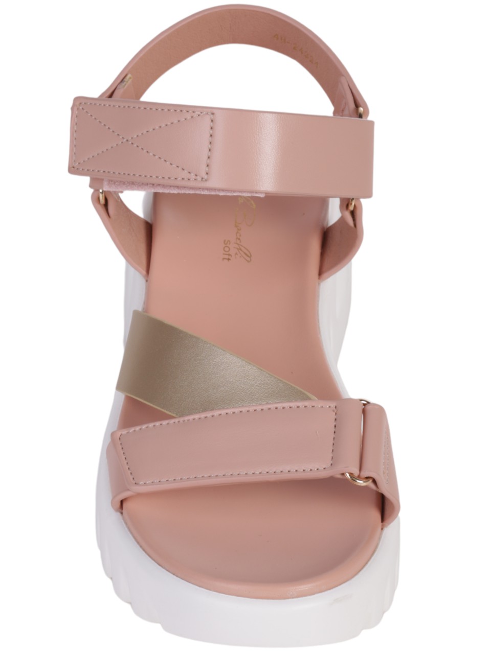Ежедневни дамски сандали на платформа в розов/златист цвят 4H-24324 pink/gold