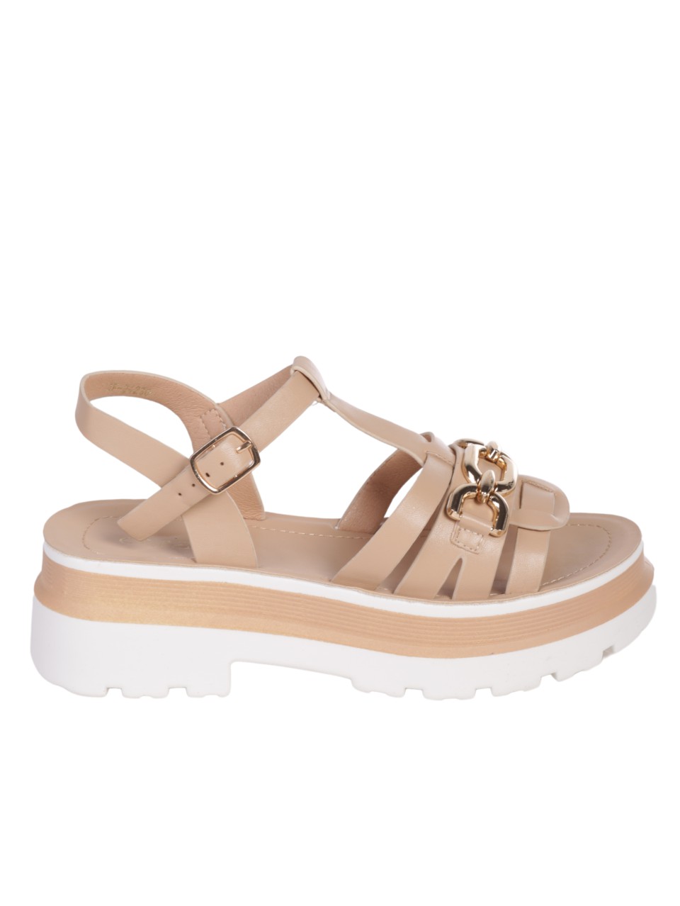 Ежедневни дамски сандали в бежово 4F-24230 beige