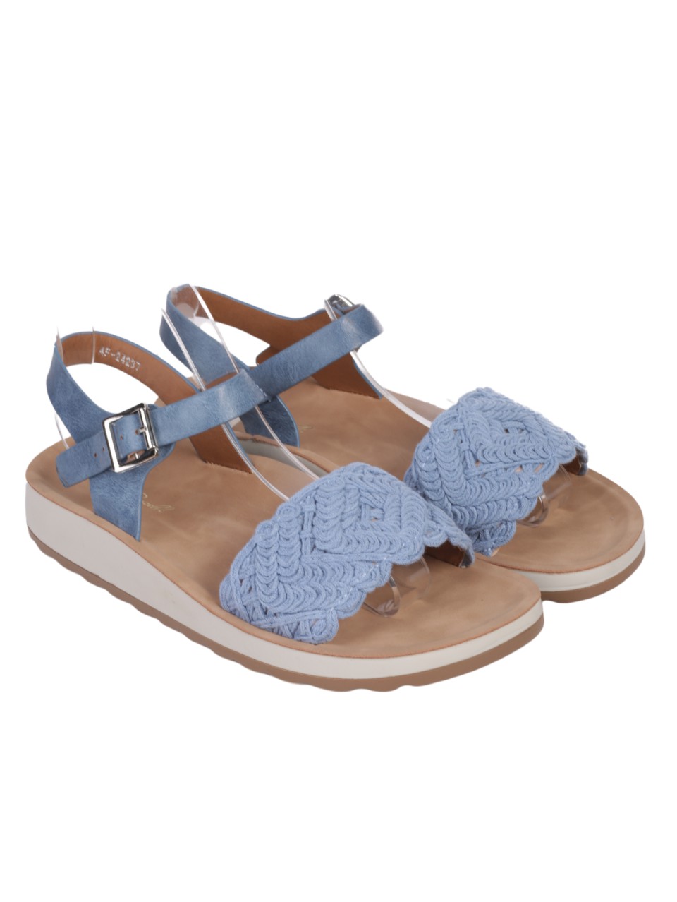 Ежедневни дамски сандали в синьо 4F-24237 blue