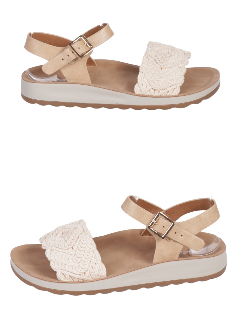 Ежедневни дамски сандали в бежово 4F-24237 beige