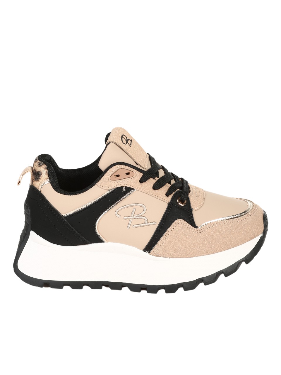 Ежедневни дамски обувки на платформа в бежово 3U-24529 beige
