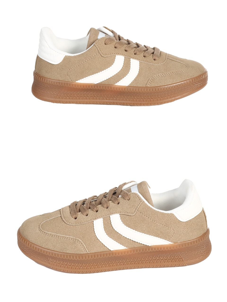 Ежедневни дамски обувки на платформа в бежово/бял цвят 3U-24533 beige