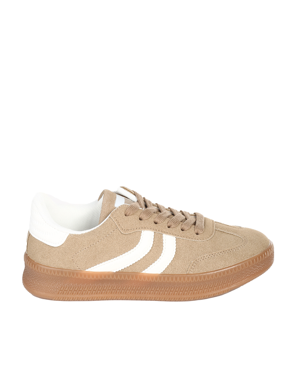 Ежедневни дамски обувки на платформа в бежово/бял цвят 3U-24533 beige