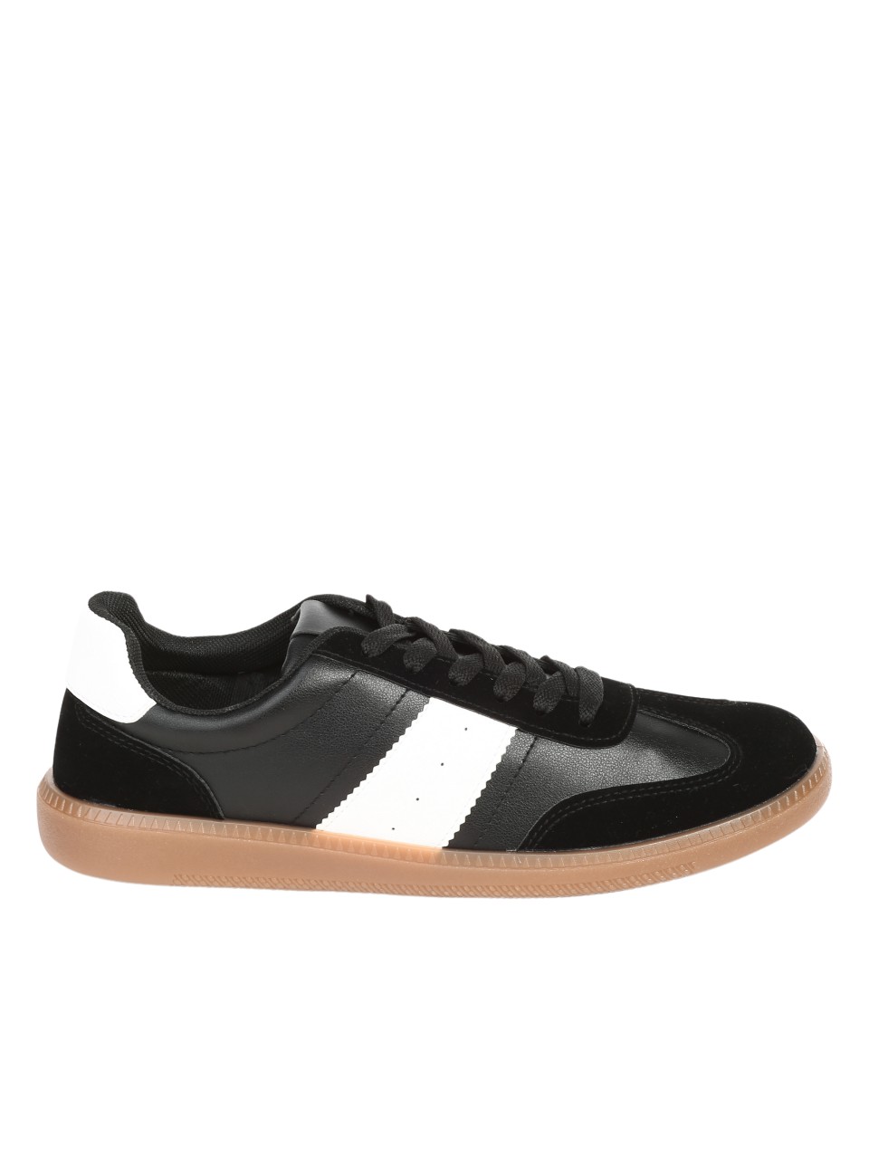 Мъжки обувки от еко кожа в черно 7U-24526 black