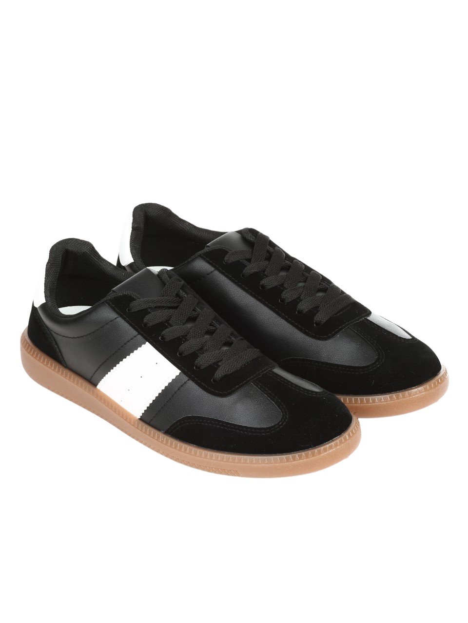 Мъжки обувки от еко кожа в черно 7U-24526 black