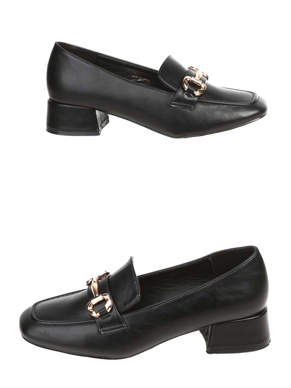 Ежедневни дамски обувки в черно 3M-24629 black pu