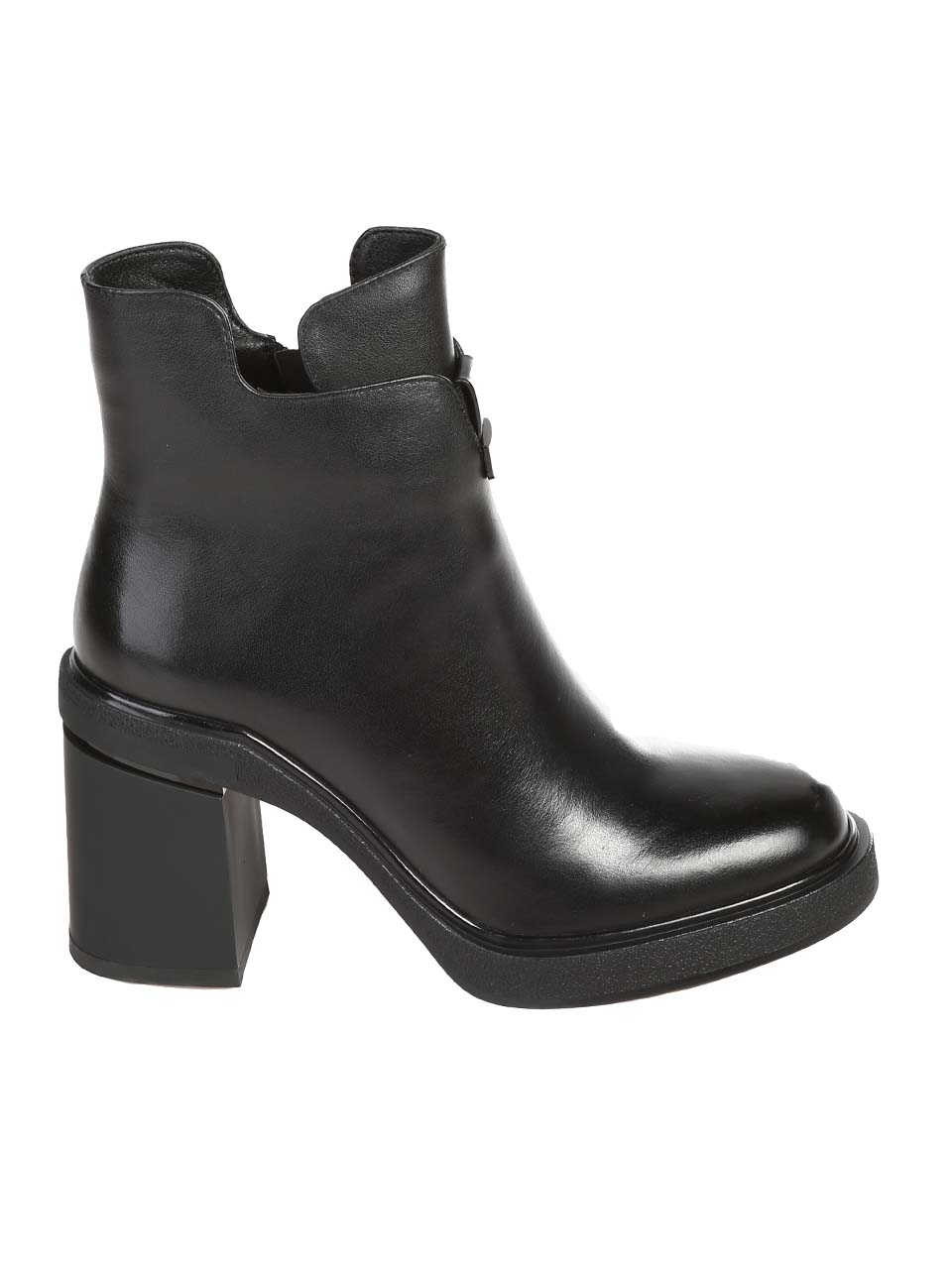 Елегантни дамски боти от естествена кожа в черно 2I-24554 black leath