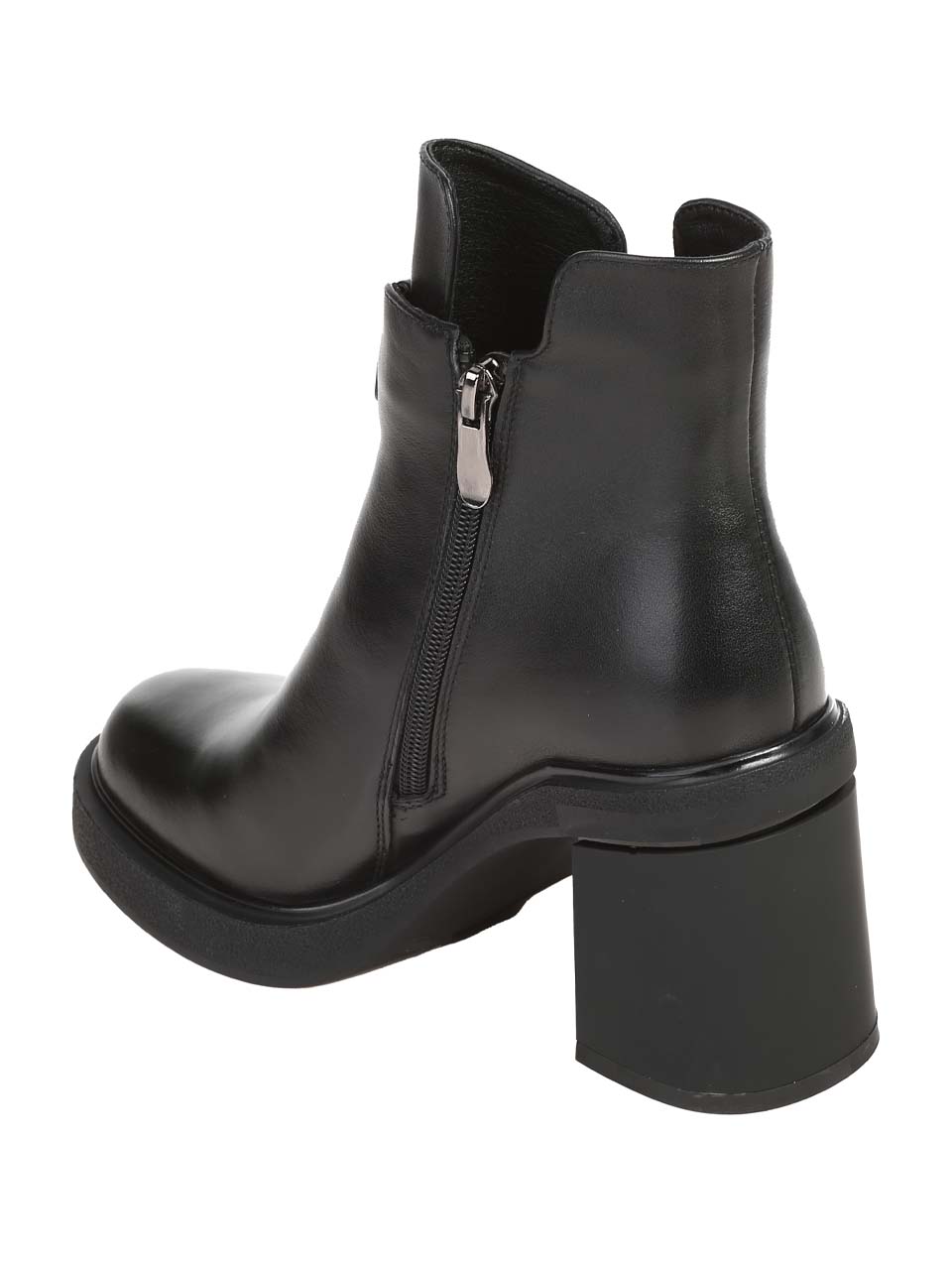 Елегантни дамски боти от естествена кожа в черно 2I-24554 black leath