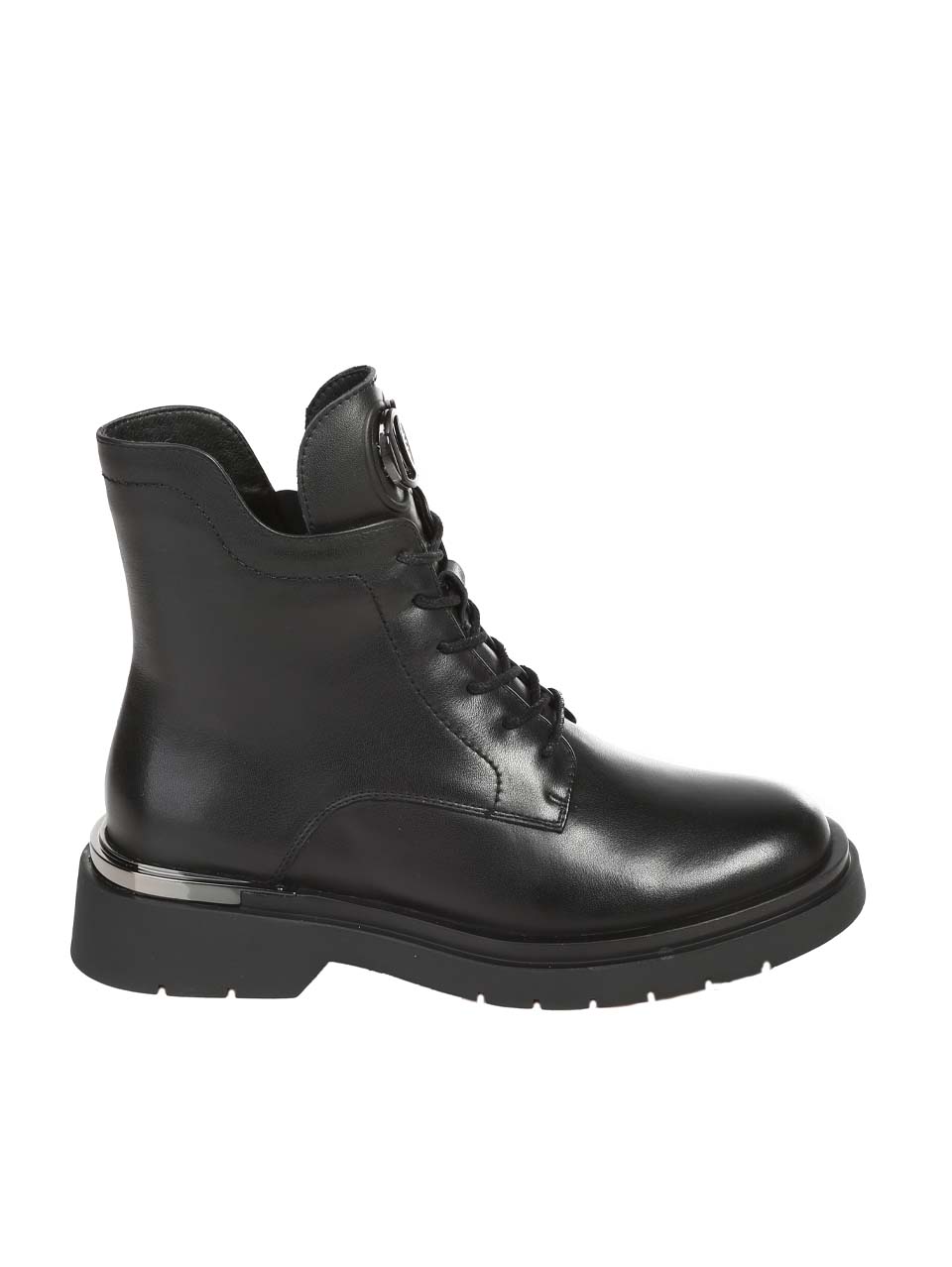 Ежедневни дамски боти от естествена кожа в черно 2I-24557 black