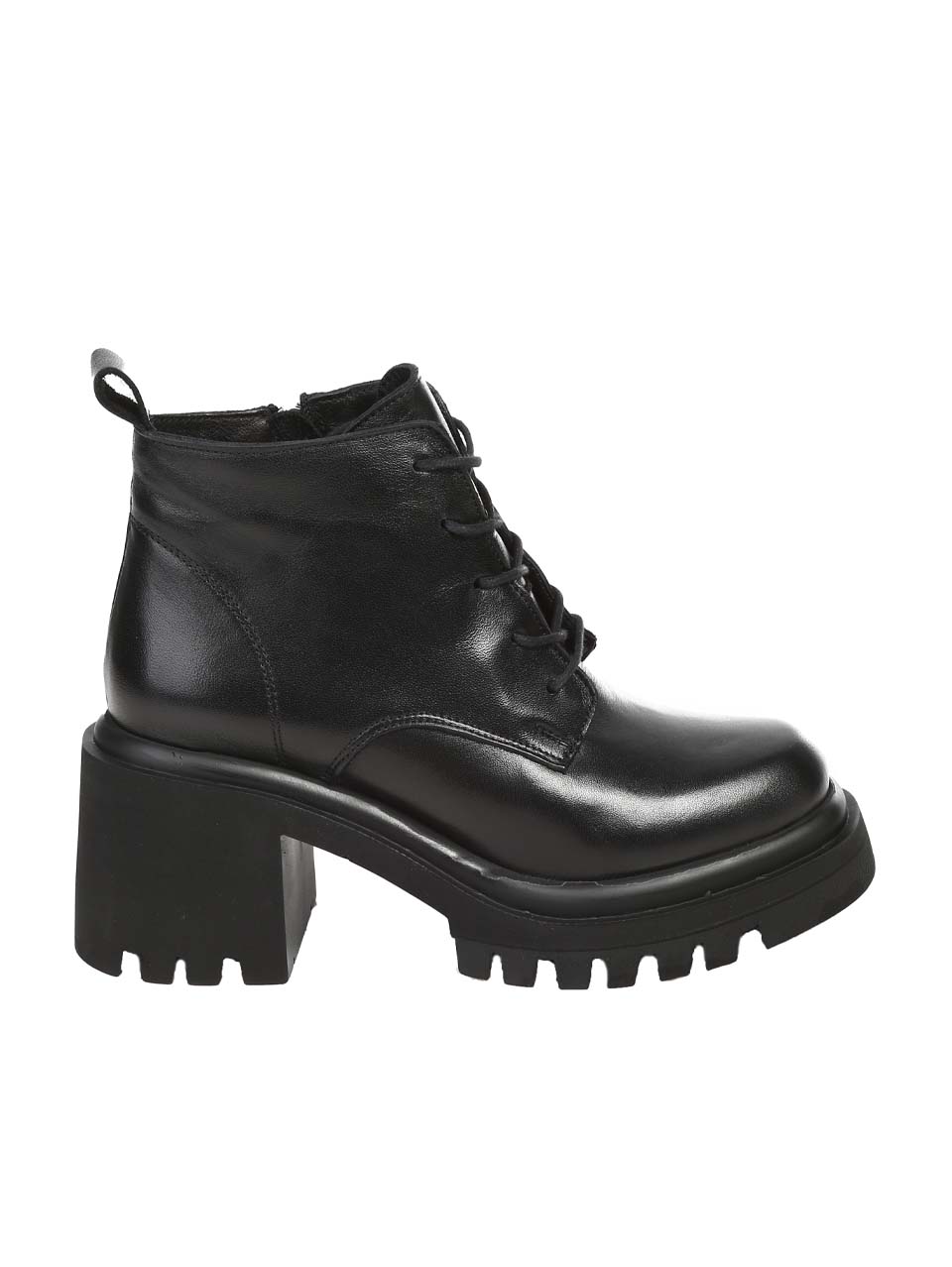 Ежедневни дамски боти от естествена кожа в черно 2AT-24810 black