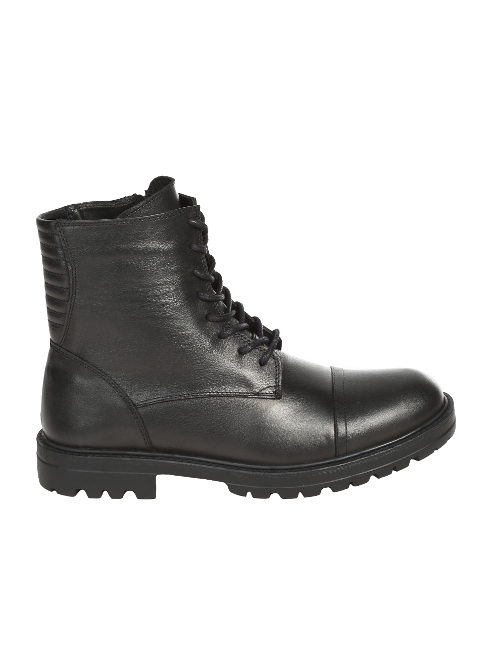 Ежедневни мъжки боти от естествена кожа в черно 6AT-24802 black