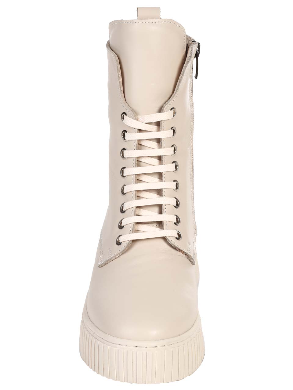 Ежедневни дамски боти от естествена кожа в бежово 2AT-24805 beige
